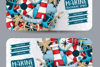 Marine Nautical Travel Concept. Horizontal Banner Template in Nautical Banner Template