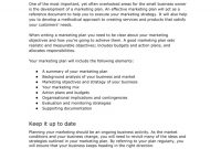 Marketing Plan Template within Marketing Plan For Small Business Template