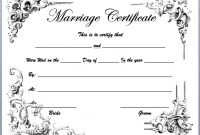 Marriage Certificate Example Archives – Microsoft Word Templates inside Certificate Of Marriage Template