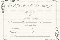Marriage Certificate Template – 22+ Editable (For Word & Pdf with regard to Certificate Of Marriage Template