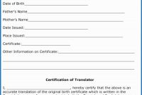 Marriage Certificate Translation From Spanish To English in Spanish To English Birth Certificate Translation Template