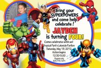 Marvel Superheroes Squad Birthday Party Ideas | Superhero with Superhero Birthday Card Template