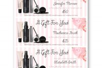 Mary Kay Customizable Gift Certificate! Edit The Name throughout Mary Kay Gift Certificate Template