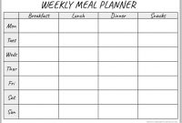 Meal Planner Template – Free Printable – Liana's Kitchen inside Blank Meal Plan Template
