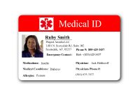 Medical Information Custom Id Badge 1 | Id Card Template intended for Hospital Id Card Template