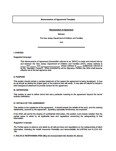 Memorandum Of Understanding : Download, Edit, Fill &amp; Print in Template For Memorandum Of Understanding In Business