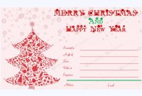 Merry Christmas And Happy New Year Card Template – Word Layouts with regard to Merry Christmas Gift Certificate Templates