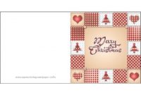 Merry Christmas Card Template | Free Printable Papercraft throughout Printable Holiday Card Templates