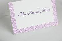 Microsoft Word Wedding Place Card Templates pertaining to Ms Word Place Card Template