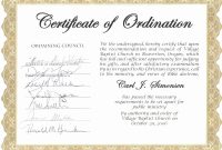 Minister License Certificate Template – Carlynstudio pertaining to Certificate Of Ordination Template