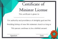 Minister's License Certificate Template: Important Facts And pertaining to Certificate Of License Template