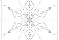 Modèles Papier De Flocon De Neige | Paper Snowflake Template for Blank Snowflake Template