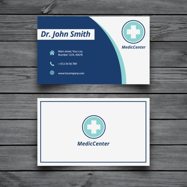 Modern Medical Business Card Template | Free Vector inside Medical Business Cards Templates Free