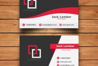 Modern Simple Business Card Template | Free Vector pertaining to Call Card Templates
