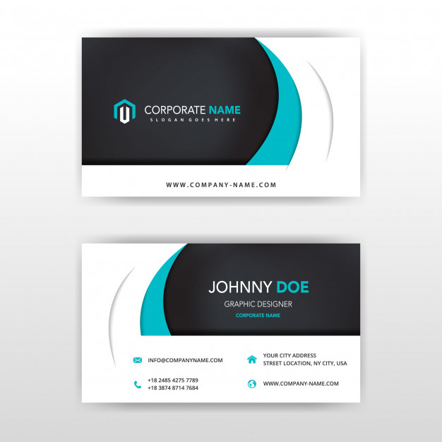 Modern Vector Double Sided Business Card Design | Free Vector with regard to Double Sided Business Card Template Illustrator