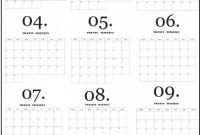 Month At A Glance Blank Calendar Template Awesome Modern with regard to Month At A Glance Blank Calendar Template