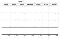 Month At A Glance Calendar | Desktop Calendar | Blank with Month At A Glance Blank Calendar Template