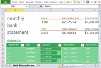 Monthly Bank Reconciliation Template For Excel intended for Business Bank Reconciliation Template