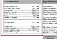 Monthly Credit Card Statement Walkthrough within Credit Card Bill Template