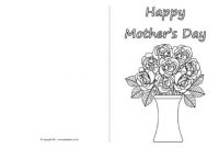 Mother's Day Card Colouring Templates (Sb4359) – Sparklebox with Mothers Day Card Templates