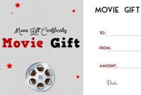 Movie Gift Certificates Template - Free Gift Certificate intended for Movie Gift Certificate Template