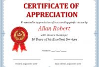 Ms Word Certificate Of Appreciation | Office Templates Online pertaining to Thanks Certificate Template