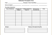 Ms Word Medication Prescription Form Template | Printable regarding Blank Prescription Form Template