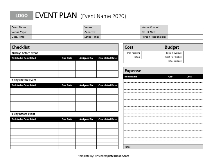 Ms Word Personal &amp; Business Plan Templates | Office throughout Events Company Business Plan Template