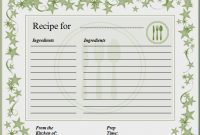 Ms Word Recipe Card Template | Word & Excel Templates pertaining to Free Recipe Card Templates For Microsoft Word