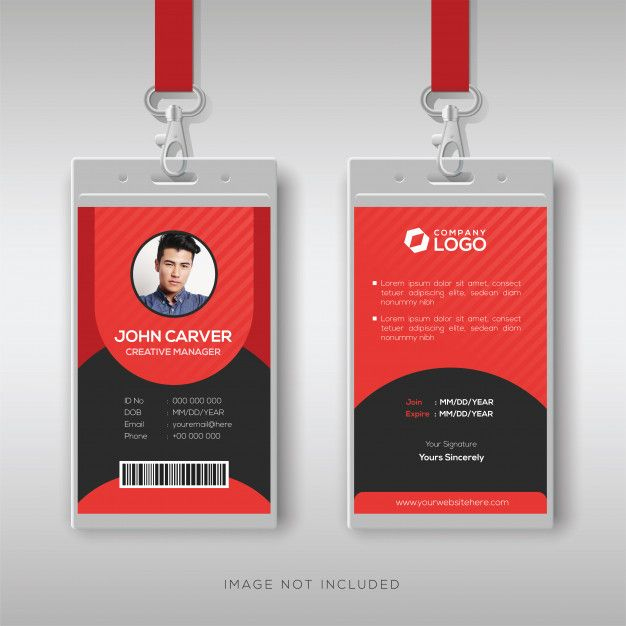 Multipurpose Red Id Card Design Template | Identity Card regarding Media Id Card Templates