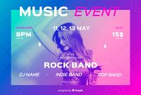 Music Event Banner Template With Photo | Free Vector within Event Banner Template