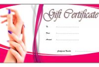 Nail Salon Gift Certificate Template Free 2 | Gift intended for Nail Gift Certificate Template Free