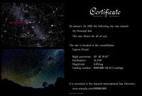 Name A Star For Free within Star Naming Certificate Template
