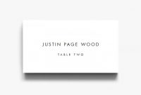 Name Card Template, Name Cards For Wedding, Table Cards inside Table Name Card Template