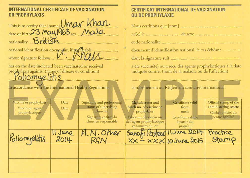 Nathnac - Polio Vaccination Certificate for Certificate Of Vaccination ...