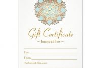 Natural Health Spa Lotus Flower Gift Certificate | Zazzle inside Yoga Gift Certificate Template Free