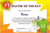 Netball Player Of The Day Certificate Template | Certificate for Player Of The Day Certificate Template