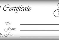 New Editable Gift Certificate Templates | Gift Certificate for Fillable Gift Certificate Template Free