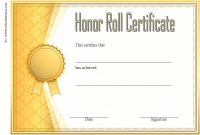 New Honor Roll Certificate Template Free 4 throughout Honor Roll Certificate Template