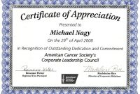 Nice Editable Certificate Of Appreciation Template Example for In Appreciation Certificate Templates