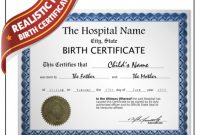 Novelty Birth Certificate Template (1) – Templates Example for Novelty Birth Certificate Template