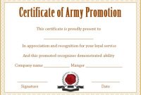 Officer Promotion Certificate Template – Template Sumo throughout Promotion Certificate Template