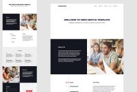 One Page Website Template Sketch Freebie - Download Free pertaining to One Page Business Website Template