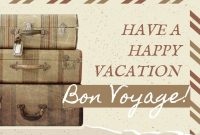 Online Vintage Vacation Travel Bon Voyage Card Postcard throughout Bon Voyage Card Template