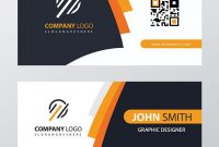 Orange Elegant Corporate Business Card Psd | Business Cards regarding Advertising Card Template