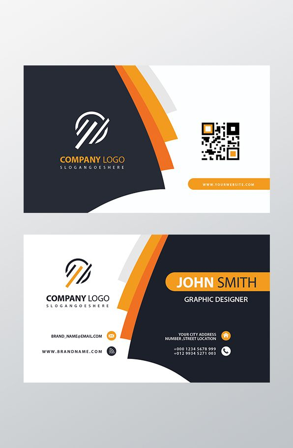 Orange Elegant Corporate Business Card Psd | Business Cards throughout Advertising Cards Templates
