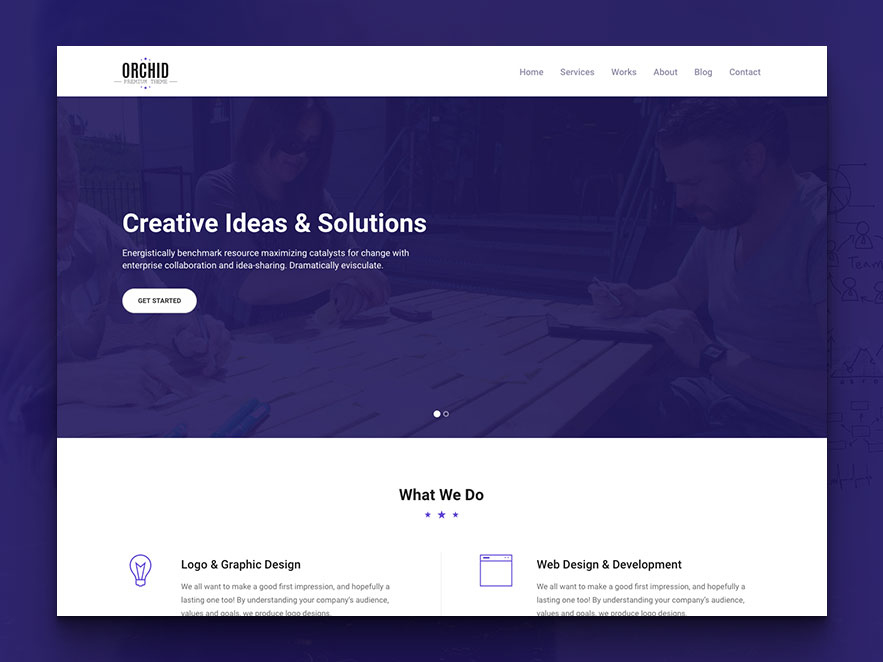 Orchid - Free Html5 Business Simple Portfolio Website for Basic Business Website Template