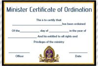 Ordination Certificate Template: 14+ Unique And Free inside Free Ordination Certificate Template