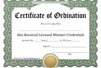 Ordination Certificate Template: 14+ Unique And Free inside Free Ordination Certificate Template
