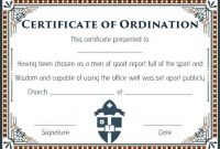 Ordination Certificate Template: 14+ Unique And Free inside Ordination Certificate Template